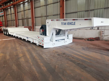 TITAN 3 Axle Lowboy Trailer for Sale in Ghana - Žemo profilio platforma puspriekabė: foto 4 TITAN 3 Axle Lowboy Trailer for Sale in Ghana - Žemo profilio platforma puspriekabė: foto 4