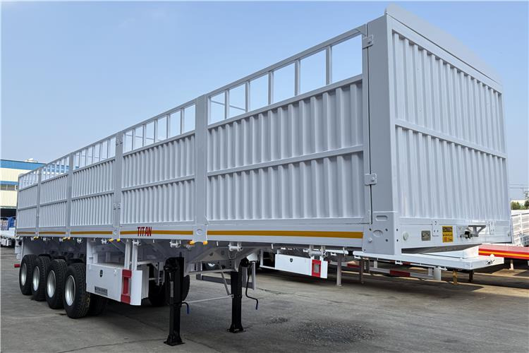 TITAN 4 Axle 80 Ton Fence Cargo Truck Trailer for Sale in Nigeria - Gyvulių pervežimo puspriekabė: foto 2 TITAN 4 Axle 80 Ton Fence Cargo Truck Trailer for Sale in Nigeria - Gyvulių pervežimo puspriekabė: foto 2