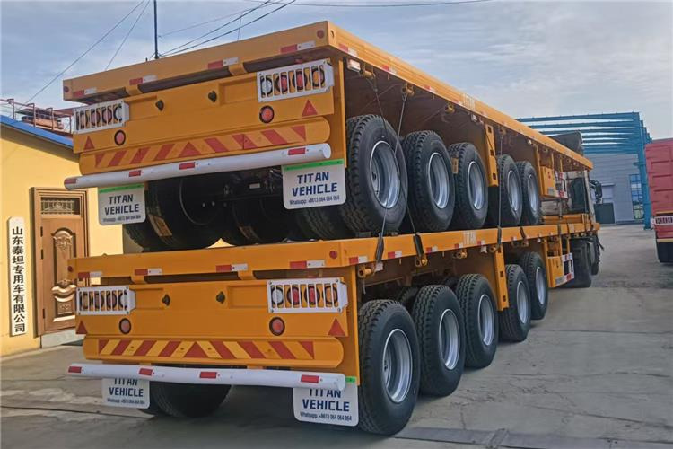 TITAN 5 Axle 13M Flatbed Trailer Price for Sale In Zimbabwe - Platforminė/ Bortinė puspriekabė: foto 5 TITAN 5 Axle 13M Flatbed Trailer Price for Sale In Zimbabwe - Platforminė/ Bortinė puspriekabė: foto 5