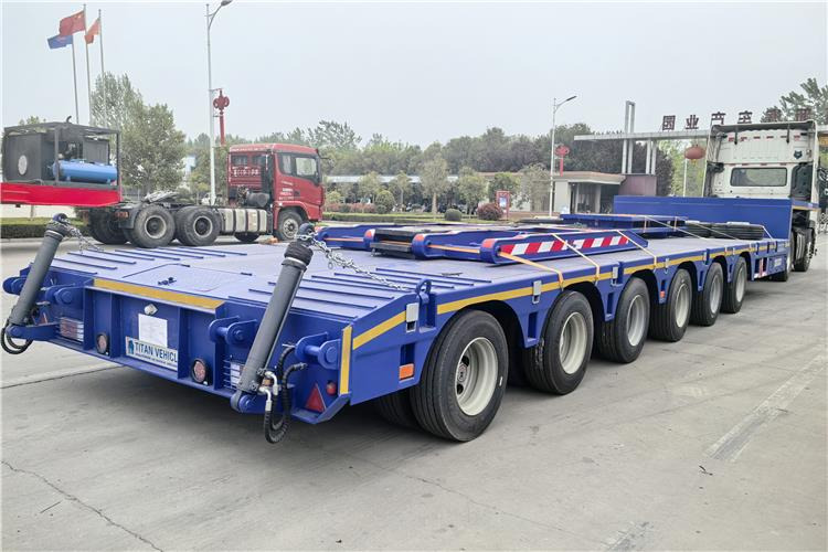 TITAN 6 Axle 120 Ton Extendable Low Loader Trailer for Sale Price - Žemo profilio platforma puspriekabė: foto 3 TITAN 6 Axle 120 Ton Extendable Low Loader Trailer for Sale Price - Žemo profilio platforma puspriekabė: foto 3