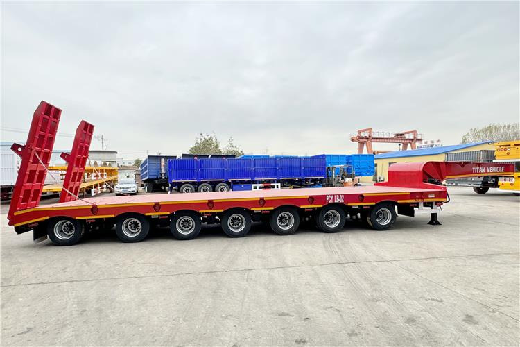 TITAN 7 Axle 120 Ton Lowbed Trailer for Sale In Saudi Arabia - Žemo profilio platforma puspriekabė: foto 4 TITAN 7 Axle 120 Ton Lowbed Trailer for Sale In Saudi Arabia - Žemo profilio platforma puspriekabė: foto 4