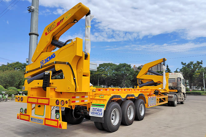 XCMG 40T Container Side Lift Trailer for Sale in Tanzania - Konteineris-vežimus/ Sukeisti kūną puspriekabė: foto 1 XCMG 40T Container Side Lift Trailer for Sale in Tanzania - Konteineris-vežimus/ Sukeisti kūną puspriekabė: foto 1