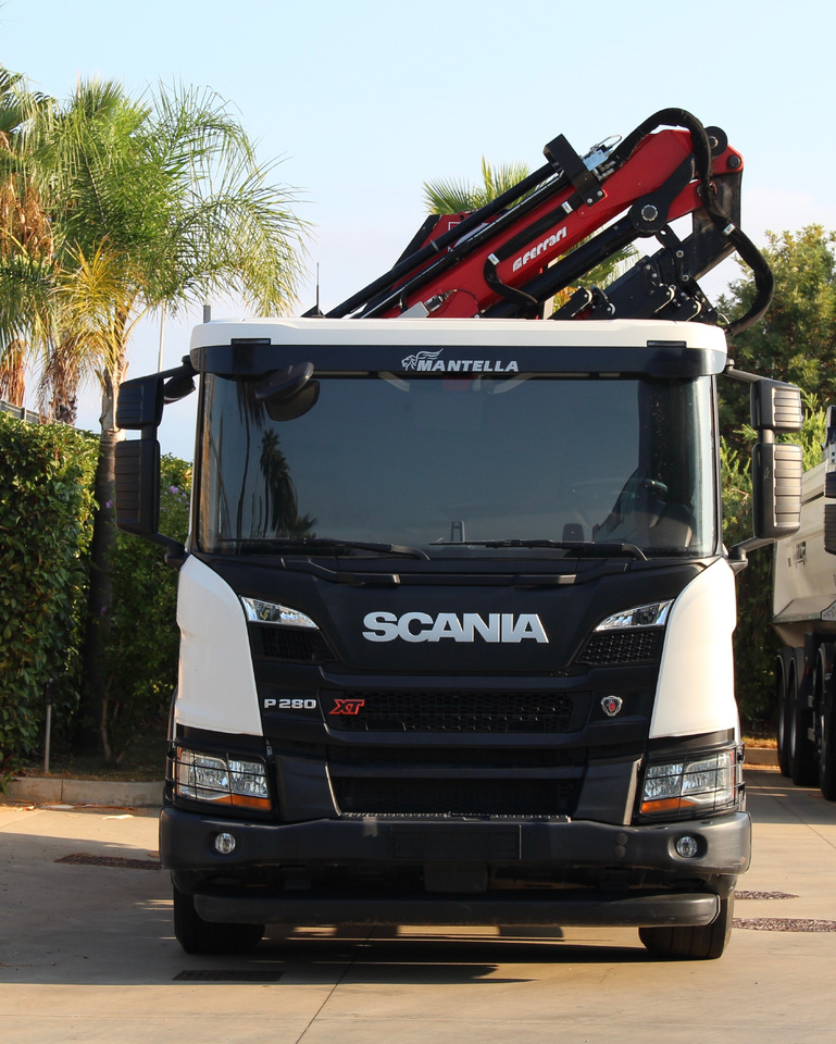 SCANIA P280 - Cassone Ribaltabile con gru retrocabina marca Ferrari mod. F7183C - Sunkvežimis su kranu: foto 1 SCANIA P280 - Cassone Ribaltabile con gru retrocabina marca Ferrari mod. F7183C - Sunkvežimis su kranu: foto 1
