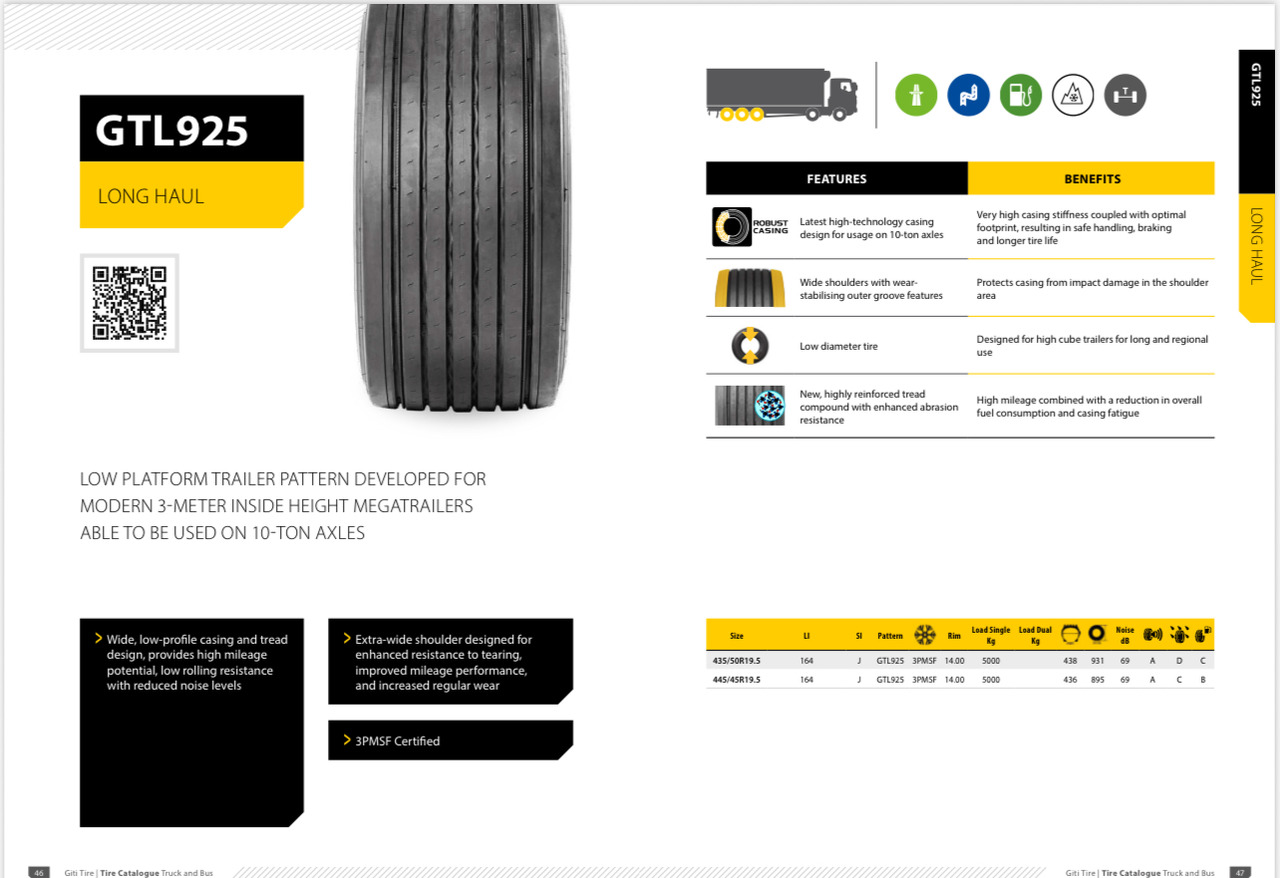 GITI 435 / 50 R 22,5 - Padanga - Priekaba: foto 1 GITI 435 / 50 R 22,5 - Padanga - Priekaba: foto 1