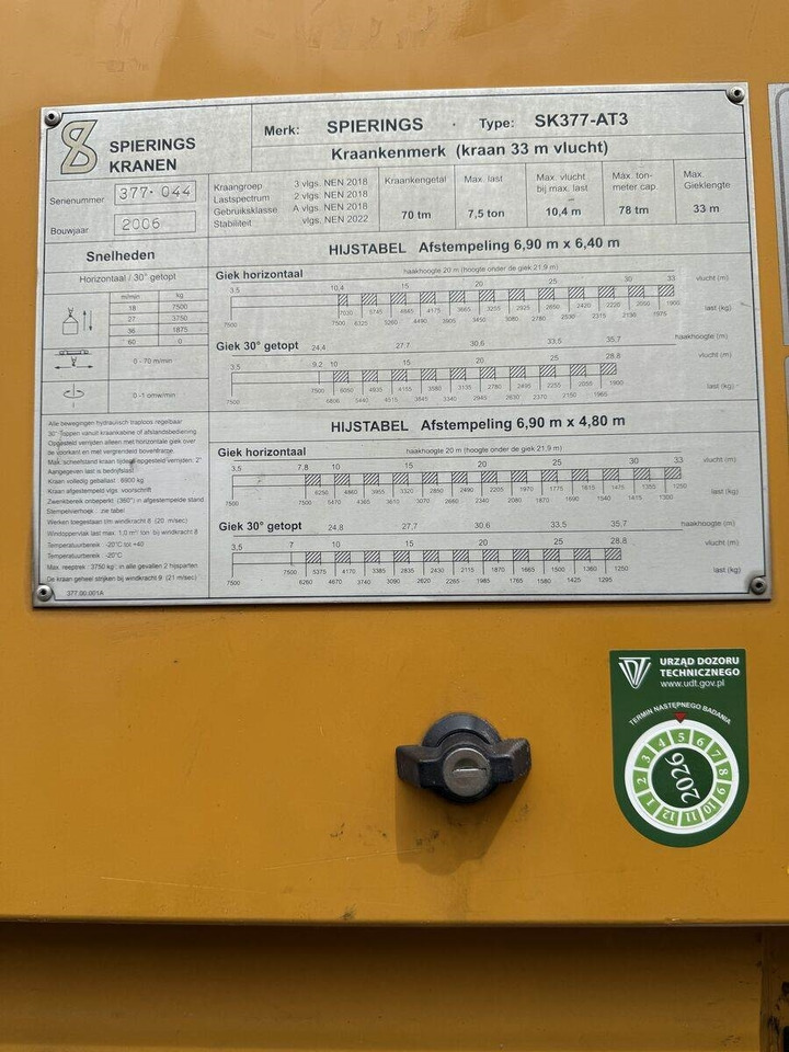 Spierings AT3 SK377 / 2006 / Klimatyzacja / LED (2x diesel) - Visureigis kranas: foto 3 Spierings AT3 SK377 / 2006 / Klimatyzacja / LED (2x diesel) - Visureigis kranas: foto 3