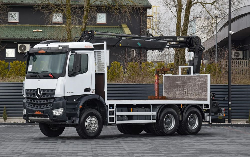 Mercedes-Benz AROCS 2636 / 6x4 / HIAB X-HIPRO 192 E-3 / WYSUW x3 / ROTATOR / STEROWANIE RADIOWE / UDT / PODPORY HYDRAULICZNE / AUTOMAT / KAMERA COFANIA / NISKI PRZEBIEG / SPROWADZONY - Platforminis/ Bortinis sunkvežimis, Sunkvežimis su kranu: foto 1 Mercedes-Benz AROCS 2636 / 6x4 / HIAB X-HIPRO 192 E-3 / WYSUW x3 / ROTATOR / STEROWANIE RADIOWE / UDT / PODPORY HYDRAULICZNE / AUTOMAT / KAMERA COFANIA / NISKI PRZEBIEG / SPROWADZONY - Platforminis/ Bortinis sunkvežimis, Sunkvežimis su kranu: foto 1