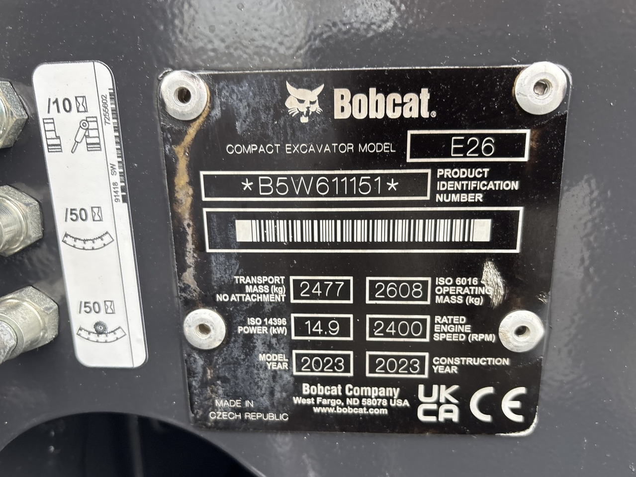 BOBCAT E26 - Mini ekskavatorius: foto 5 BOBCAT E26 - Mini ekskavatorius: foto 5