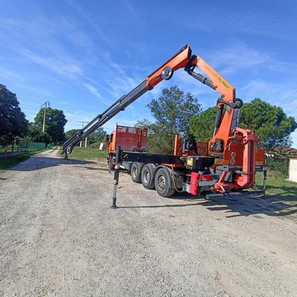 Scania P 410 - Platforminis/ Bortinis sunkvežimis, Sunkvežimis su kranu: foto 3 Scania P 410 - Platforminis/ Bortinis sunkvežimis, Sunkvežimis su kranu: foto 3