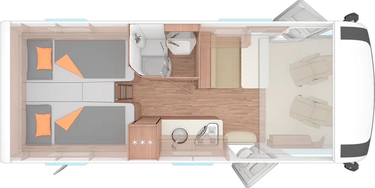 Wohnmobil Weinsberg CaraCore 650 MEG AUGTI Sitze - Integruotas kemperis: foto 2 Wohnmobil Weinsberg CaraCore 650 MEG AUGTI Sitze - Integruotas kemperis: foto 2