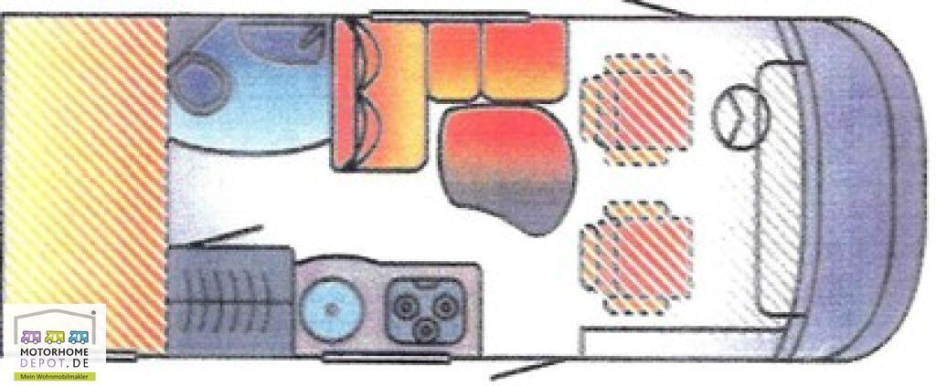 HYMER / ERIBA / HYMERCAR B-Klasse 504 Hubbett Solar Sog Markise - Integruotas kemperis: foto 2 HYMER / ERIBA / HYMERCAR B-Klasse 504 Hubbett Solar Sog Markise - Integruotas kemperis: foto 2