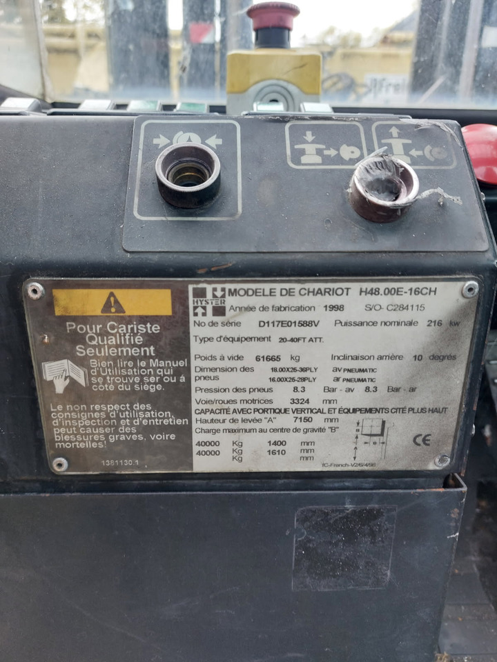 HYSTER H48.00E-16CH - Konteinerių krautuvas: foto 4 HYSTER H48.00E-16CH - Konteinerių krautuvas: foto 4