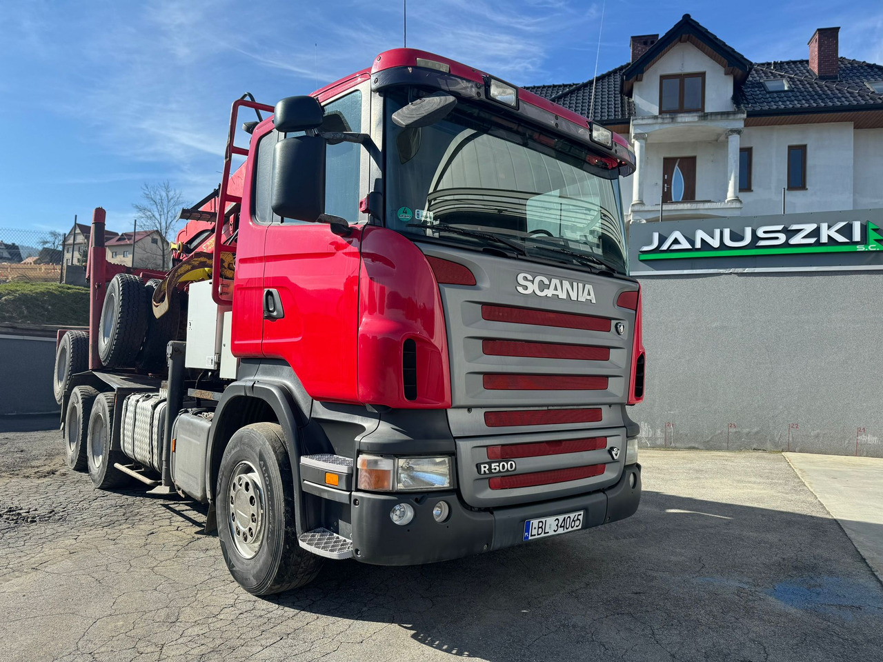 SCANIA R500 - Miškovežis, Sunkvežimis su kranu: foto 1 SCANIA R500 - Miškovežis, Sunkvežimis su kranu: foto 1