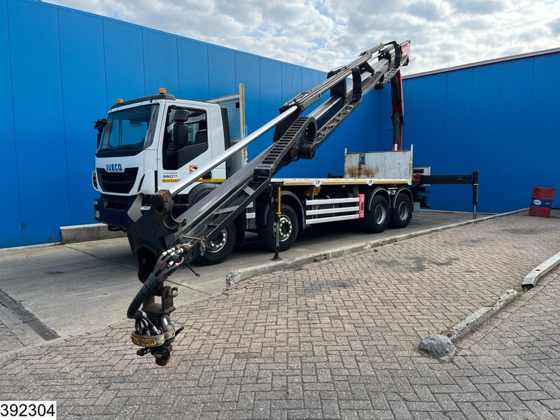 Platforminis/ Bortinis sunkvežimis, Sunkvežimis su kranu Iveco Trakker 360 8x4, EURO 6, Retarder, Palfinger: foto 10