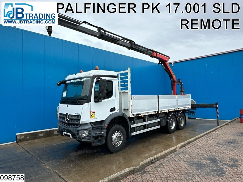Mercedes-Benz Arocs 2640 6X4, EURO 6, Retarder, Palfinger - Platforminis/ Bortinis sunkvežimis, Sunkvežimis su kranu: foto 1 Mercedes-Benz Arocs 2640 6X4, EURO 6, Retarder, Palfinger - Platforminis/ Bortinis sunkvežimis, Sunkvežimis su kranu: foto 1