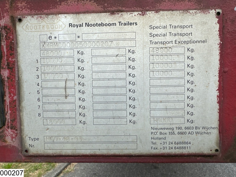 Nooteboom Lowbed 48.000 KG - Žemo profilio platforma puspriekabė: foto 5 Nooteboom Lowbed 48.000 KG - Žemo profilio platforma puspriekabė: foto 5
