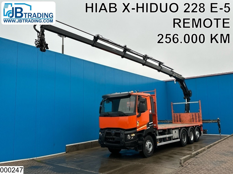 Renault C 430 8X4, EURO 6, HIAB, X-HIDUO 228 E-5 - Platforminis/ Bortinis sunkvežimis, Sunkvežimis su kranu: foto 1 Renault C 430 8X4, EURO 6, HIAB, X-HIDUO 228 E-5 - Platforminis/ Bortinis sunkvežimis, Sunkvežimis su kranu: foto 1