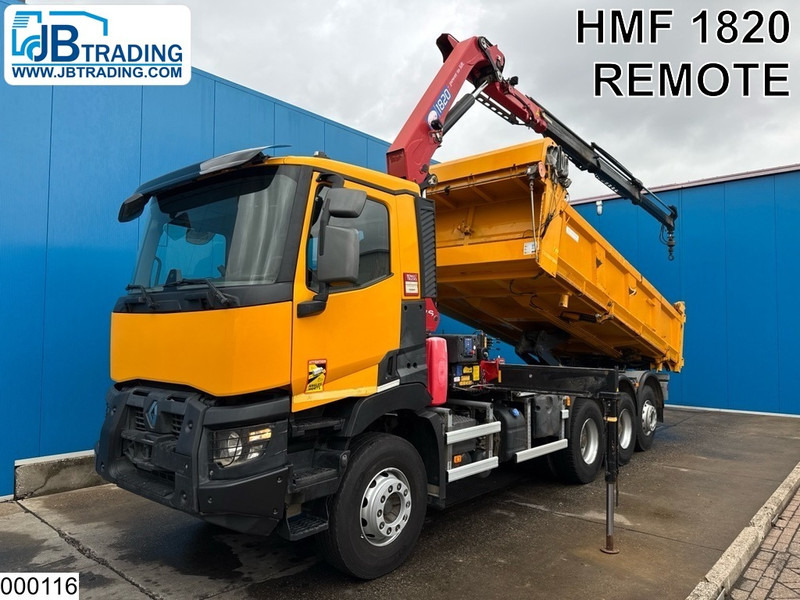 Renault C 430 8x4, EURO 6, HMF, Garnier - Savivartis sunkvežimis, Sunkvežimis su kranu: foto 1 Renault C 430 8x4, EURO 6, HMF, Garnier - Savivartis sunkvežimis, Sunkvežimis su kranu: foto 1