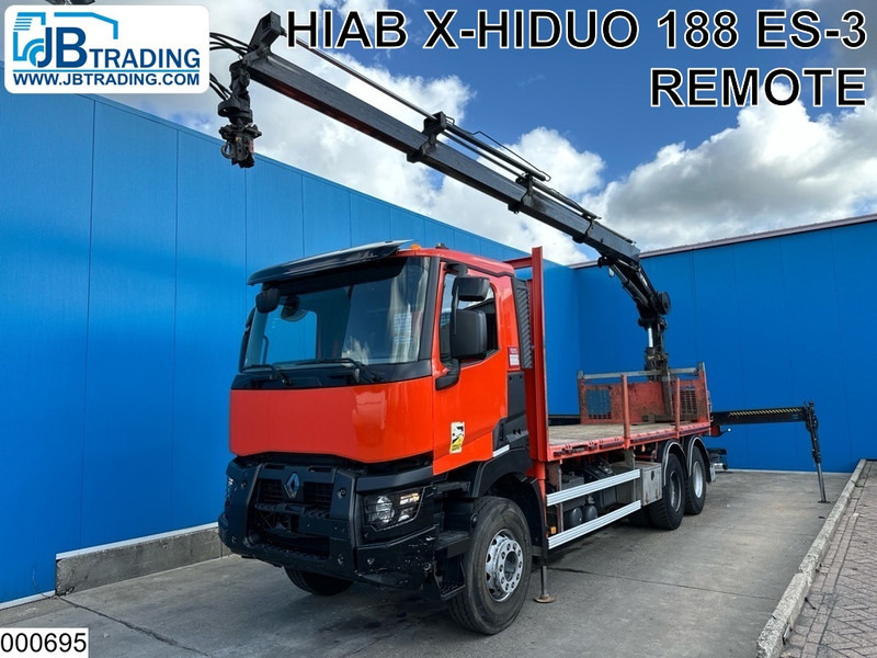 Renault C 430 EURO 6, Steel spring suspension, Hiab - Platforminis/ Bortinis sunkvežimis, Sunkvežimis su kranu: foto 1 Renault C 430 EURO 6, Steel spring suspension, Hiab - Platforminis/ Bortinis sunkvežimis, Sunkvežimis su kranu: foto 1