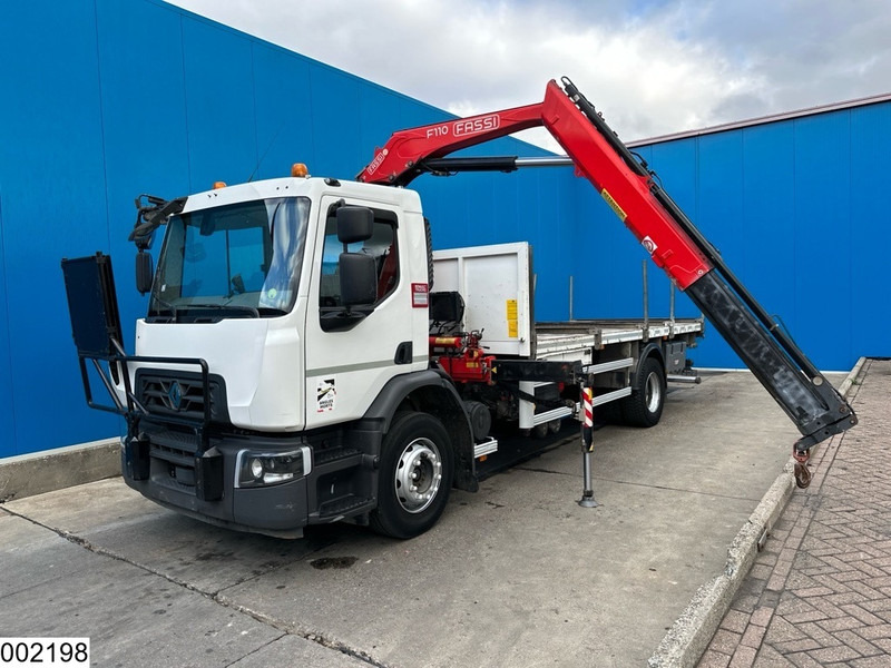 Platforminis/ Bortinis sunkvežimis, Sunkvežimis su kranu Renault D 19 280 EURO 6, Fassi, Remote: foto 16