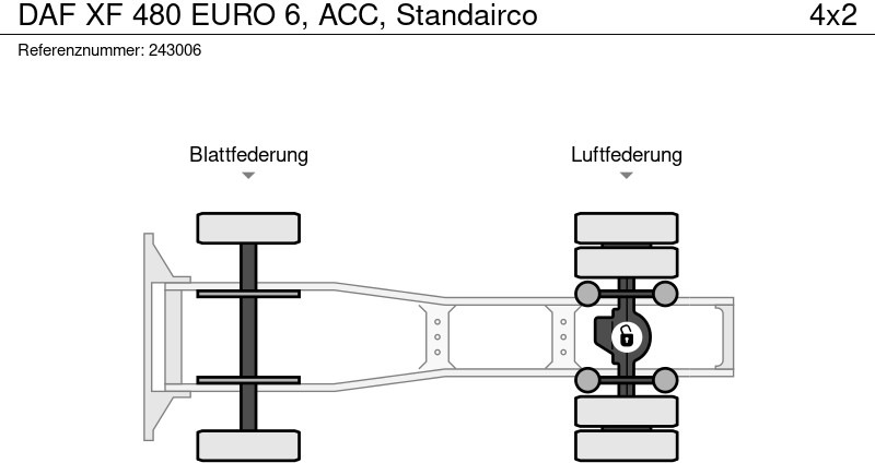 Vilkikas DAF XF 480 EURO 6, ACC, Standairco: foto 13