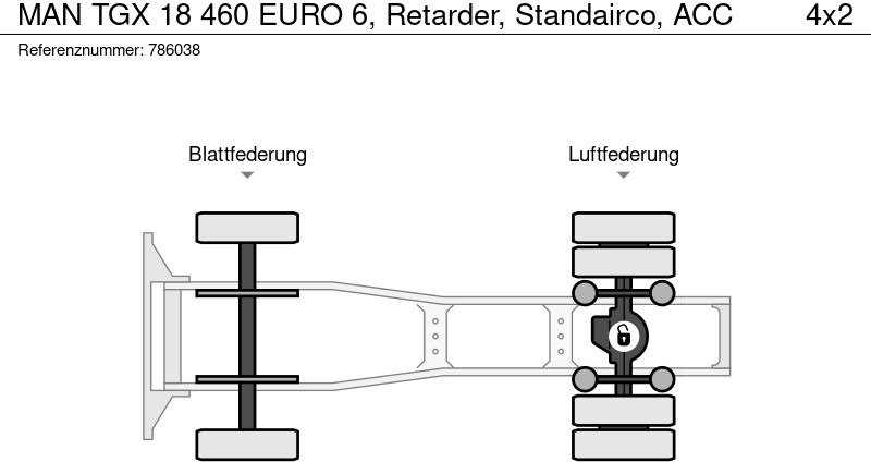 Vilkikas MAN TGX 18 460 EURO 6, Retarder, Standairco, ACC: foto 12 Vilkikas MAN TGX 18 460 EURO 6, Retarder, Standairco, ACC: foto 12
