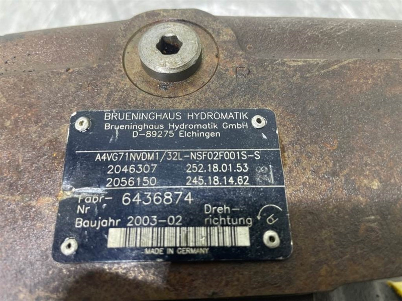 Brueninghaus Hydromatik A4VG71NVDM1/32L-Drive pump/Fahrpumpe/Rijpomp - Hidraulika - Statybinė technika: foto 4 Brueninghaus Hydromatik A4VG71NVDM1/32L-Drive pump/Fahrpumpe/Rijpomp - Hidraulika - Statybinė technika: foto 4