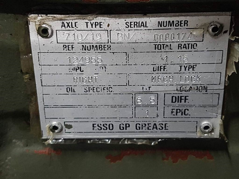 Ašis ir dalys - Statybinė technika Carraro 710/19-124955-Axle/Achse/As: foto 8