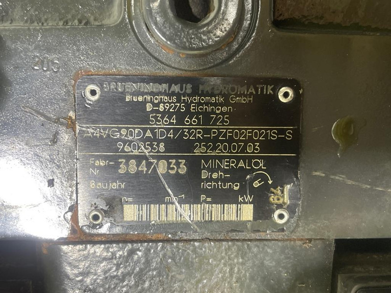 Schaeff SKS661-5364661725-A4VG90-Drive pump/Fahrpumpe - Hidraulika - Statybinė technika: foto 4 Schaeff SKS661-5364661725-A4VG90-Drive pump/Fahrpumpe - Hidraulika - Statybinė technika: foto 4