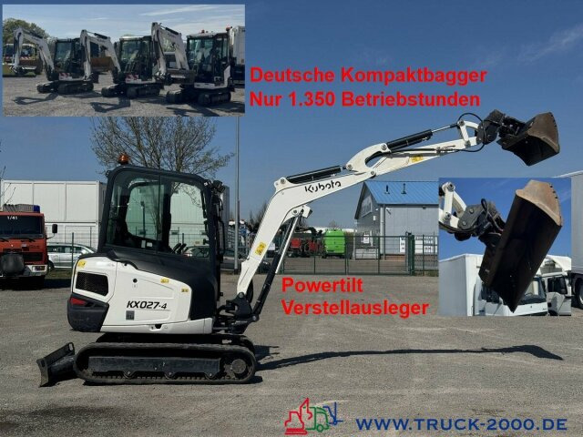 Kubota Kubota KX027-4 GL Verstellausleger + Powertilt - Mini ekskavatorius: foto 1 Kubota Kubota KX027-4 GL Verstellausleger + Powertilt - Mini ekskavatorius: foto 1