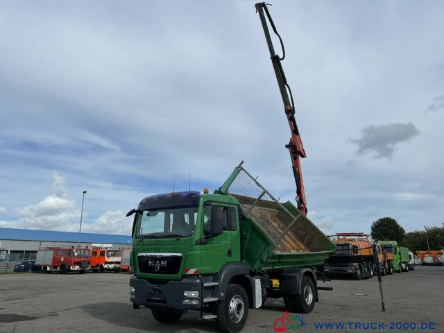 Savivartis sunkvežimis, Sunkvežimis su kranu MAN TGS 18.320 Meiller Kipper-Palfinger Kran-1. Hand: foto 6
