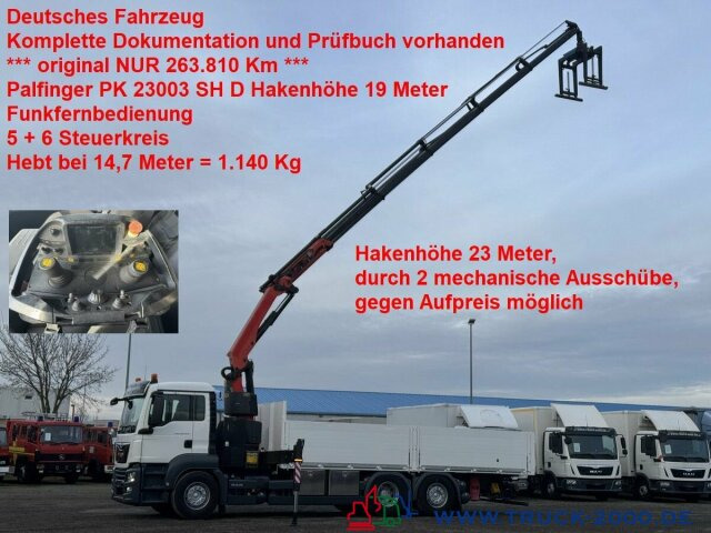 MAN TGS 26.420 Palfinger Pk23002SH 19m H.Höhe 263TKM - Sunkvežimis su kranu, Platforminis/ Bortinis sunkvežimis: foto 1 MAN TGS 26.420 Palfinger Pk23002SH 19m H.Höhe 263TKM - Sunkvežimis su kranu, Platforminis/ Bortinis sunkvežimis: foto 1