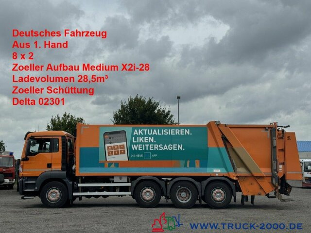 MAN TGS 35.360 8x2 Zoeller 29m³ Medium Schüttung 1.3 - Šiukšliavežis: foto 1 MAN TGS 35.360 8x2 Zoeller 29m³ Medium Schüttung 1.3 - Šiukšliavežis: foto 1