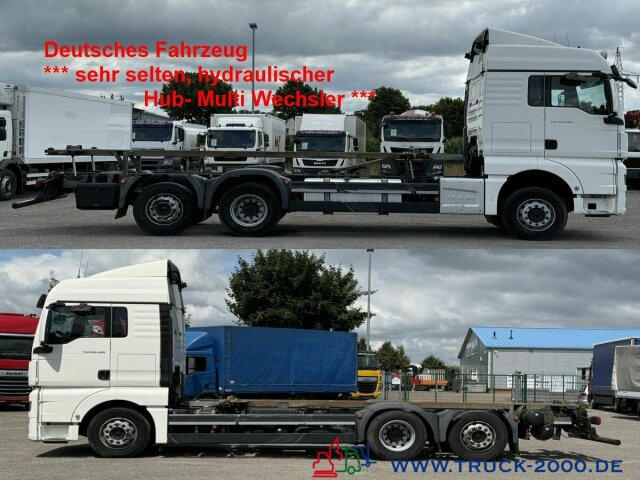 MAN TGX 26.480 XLX Haus Bett hydr Hub Multi Wechsler - Konteineris-vežimus/ Sukeisti kūną sunkvežimis: foto 1 MAN TGX 26.480 XLX Haus Bett hydr Hub Multi Wechsler - Konteineris-vežimus/ Sukeisti kūną sunkvežimis: foto 1