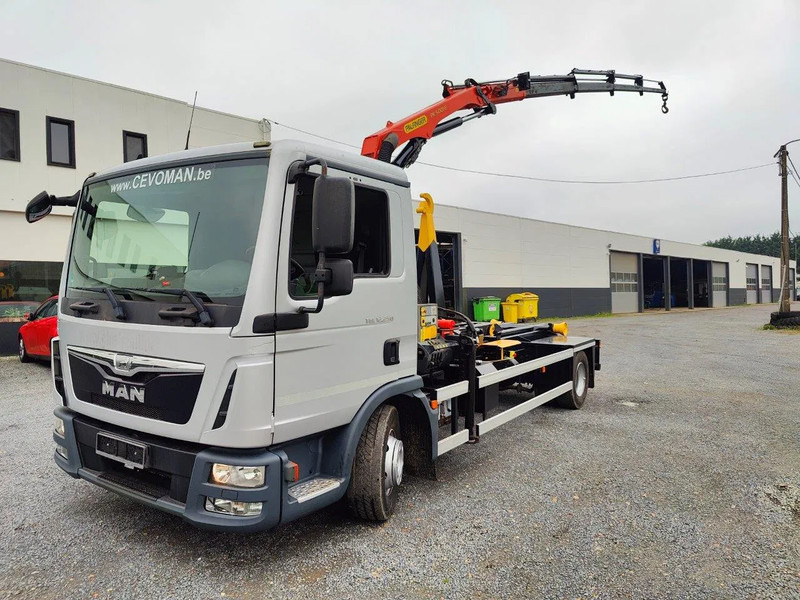 MAN TGL 12.250 City-Abroller Container + Palfinger PK5001 Remote - Hook-lift sunkvežimis, Sunkvežimis su kranu: foto 1 MAN TGL 12.250 City-Abroller Container + Palfinger PK5001 Remote - Hook-lift sunkvežimis, Sunkvežimis su kranu: foto 1