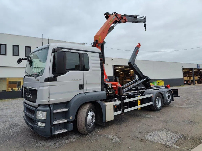 MAN TGS 26.320 Container Multilift + Kraan Palfinger PK16502 - Hook-lift sunkvežimis, Sunkvežimis su kranu: foto 1 MAN TGS 26.320 Container Multilift + Kraan Palfinger PK16502 - Hook-lift sunkvežimis, Sunkvežimis su kranu: foto 1