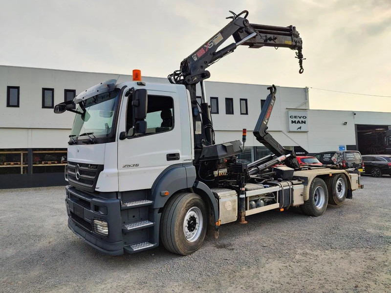 Mercedes-Benz Axor 2536 Euro5 container multilift crane HIAB 220 - Hook-lift sunkvežimis, Sunkvežimis su kranu: foto 1 Mercedes-Benz Axor 2536 Euro5 container multilift crane HIAB 220 - Hook-lift sunkvežimis, Sunkvežimis su kranu: foto 1