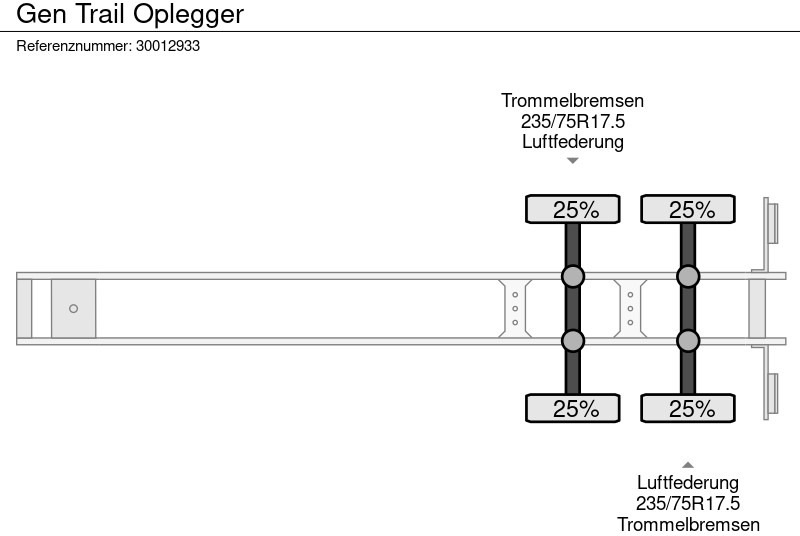 Žemo profilio platforma puspriekabė GEN TRAIL Oplegger: foto 11