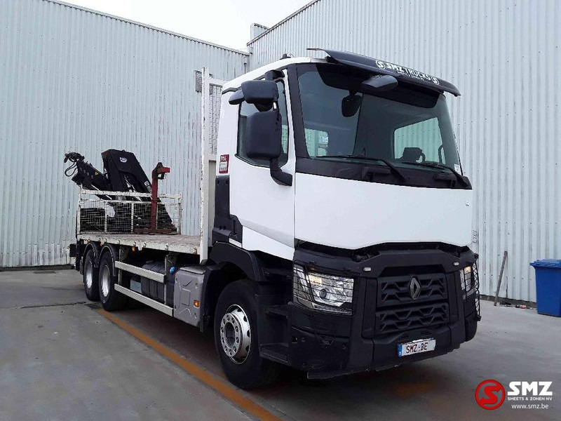 Renault C 380 hiab 188-3 remote - Platforminis/ Bortinis sunkvežimis, Sunkvežimis su kranu: foto 1 Renault C 380 hiab 188-3 remote - Platforminis/ Bortinis sunkvežimis, Sunkvežimis su kranu: foto 1