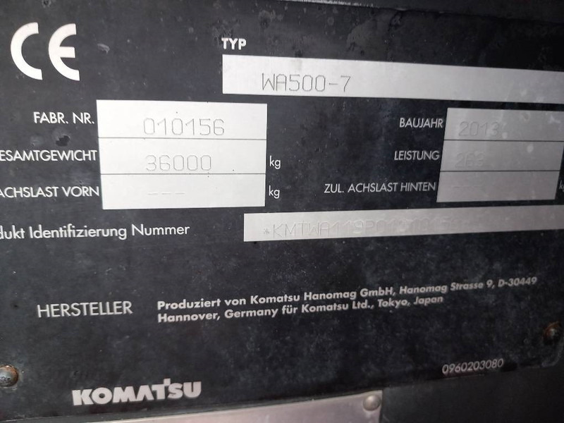 Komatsu WA500-7 - Ratinis krautuvas: foto 2 Komatsu WA500-7 - Ratinis krautuvas: foto 2