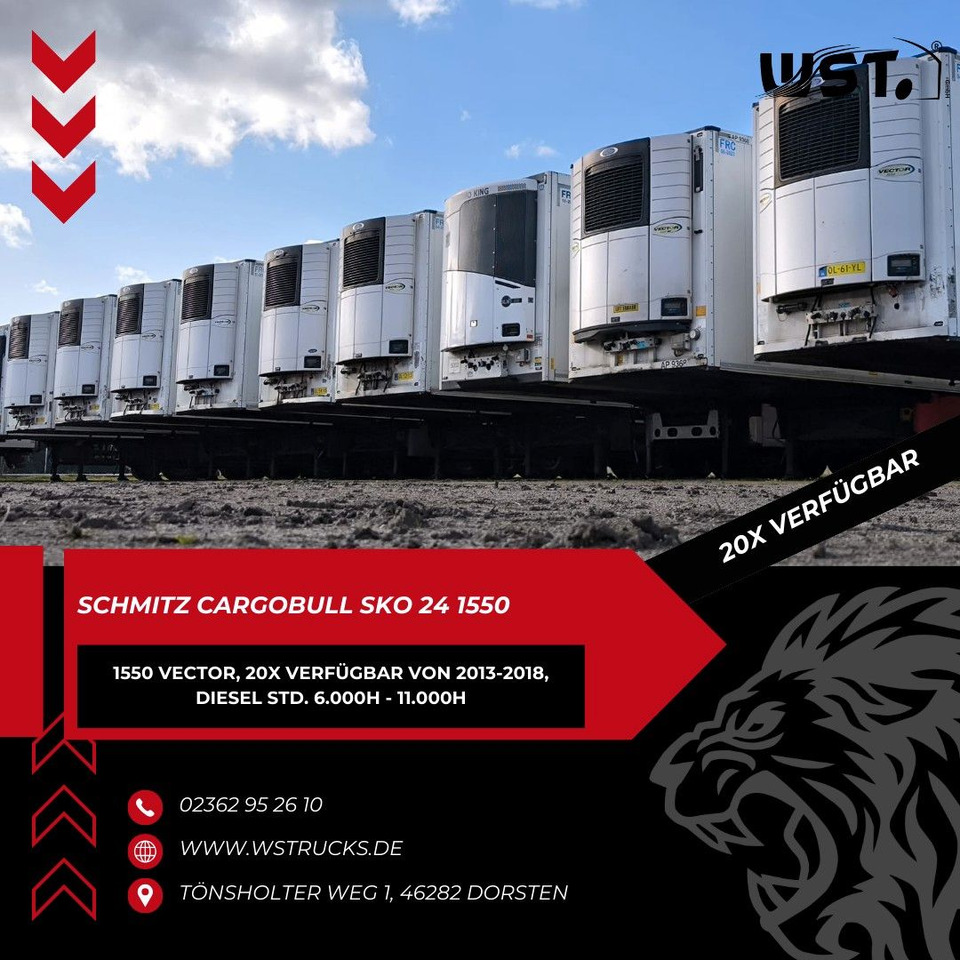 Schmitz Cargobull Kühlauflieger Blumenbreit Vector 1550 - Refrižeratorius puspriekabė: foto 1 Schmitz Cargobull Kühlauflieger Blumenbreit Vector 1550 - Refrižeratorius puspriekabė: foto 1