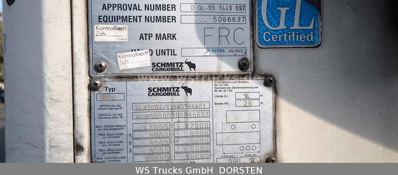 Schmitz Cargobull SKO 24 Kühlauflieger | Rohrbahn Vector 1850Mt - Refrižeratorius puspriekabė: foto 3 Schmitz Cargobull SKO 24 Kühlauflieger | Rohrbahn Vector 1850Mt - Refrižeratorius puspriekabė: foto 3