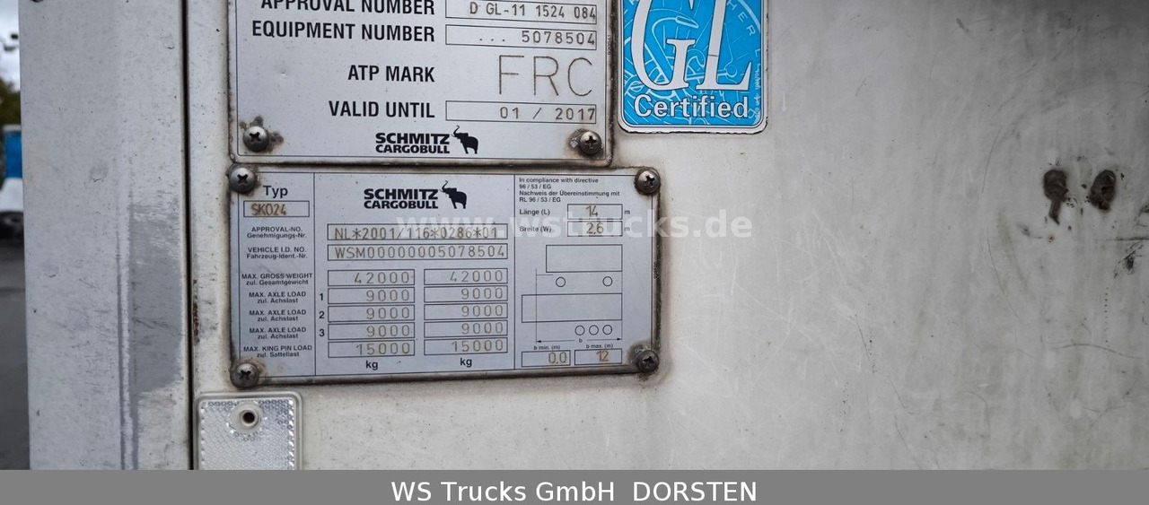 Schmitz Cargobull SKO 24 Kühlauflieger | Vector 1850 MT | LBW - Refrižeratorius puspriekabė: foto 4 Schmitz Cargobull SKO 24 Kühlauflieger | Vector 1850 MT | LBW - Refrižeratorius puspriekabė: foto 4