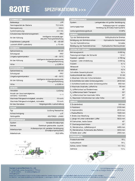 LIUGONG 820 TE vollelektrisch, 6.600 kg, 1.2 cbm - Ratinis krautuvas: foto 2 LIUGONG 820 TE vollelektrisch, 6.600 kg, 1.2 cbm - Ratinis krautuvas: foto 2