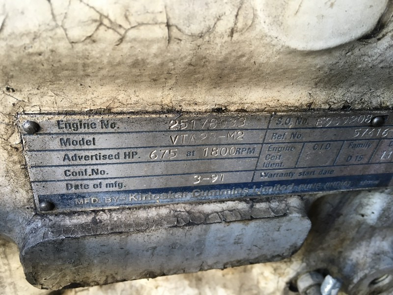 Cummins VTA28-M2 MARINE USED - Statybinė technika: foto 5 Cummins VTA28-M2 MARINE USED - Statybinė technika: foto 5