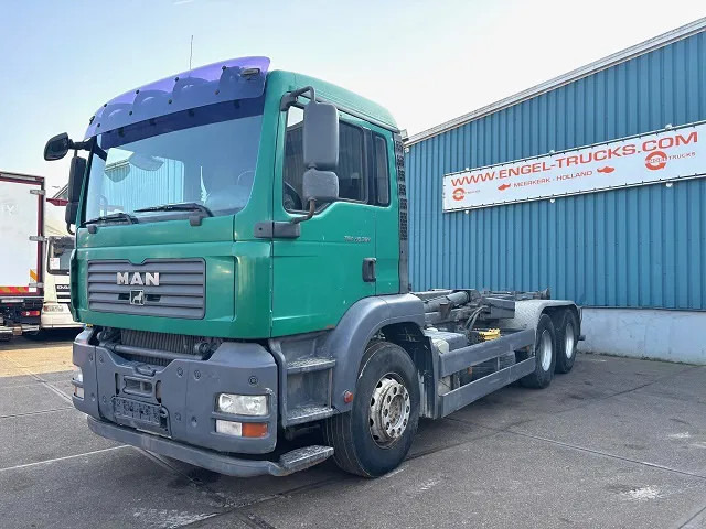 MAN TGA 26.360BB 6x4 FULL STEEL MULTILIFT HOOK-ARM (ZF16 MANUAL GEARBOX / FULL STEEL SUSPENSION / REDUCTION AXLES / AIRCONDITIONING) - Hook-lift sunkvežimis: foto 1 MAN TGA 26.360BB 6x4 FULL STEEL MULTILIFT HOOK-ARM (ZF16 MANUAL GEARBOX / FULL STEEL SUSPENSION / REDUCTION AXLES / AIRCONDITIONING) - Hook-lift sunkvežimis: foto 1