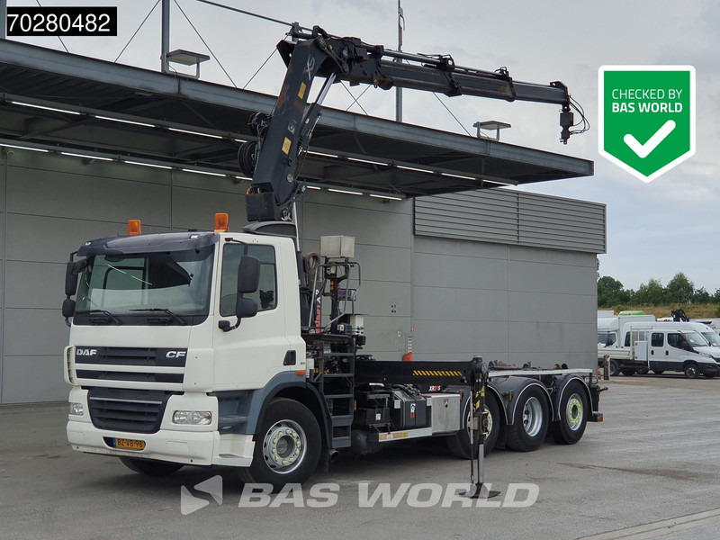 DAF CF85.360 8X2 NL-Truck Hiab 211 E-3 Hipro Kran 21tons Multilift Lift+steering Euro 5 - Hook-lift sunkvežimis, Sunkvežimis su kranu: foto 1 DAF CF85.360 8X2 NL-Truck Hiab 211 E-3 Hipro Kran 21tons Multilift Lift+steering Euro 5 - Hook-lift sunkvežimis, Sunkvežimis su kranu: foto 1