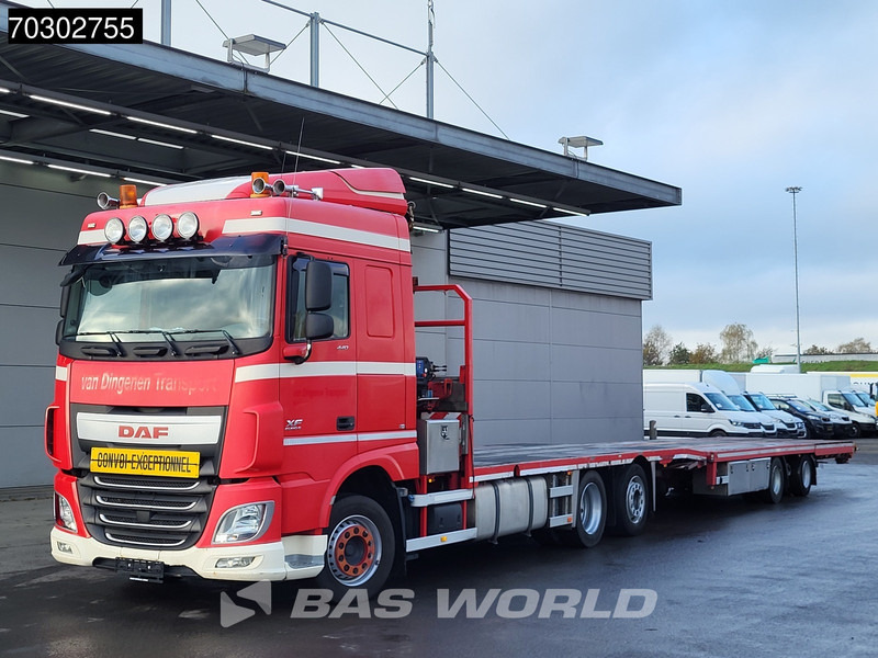 DAF XF 440 XF 6X2 NL-Truck Transporter APK HMF 900-K2 crane Winch Lift-Lenkachse Euro 6 - Platforminis/ Bortinis sunkvežimis, Sunkvežimis su kranu: foto 5 DAF XF 440 XF 6X2 NL-Truck Transporter APK HMF 900-K2 crane Winch Lift-Lenkachse Euro 6 - Platforminis/ Bortinis sunkvežimis, Sunkvežimis su kranu: foto 5