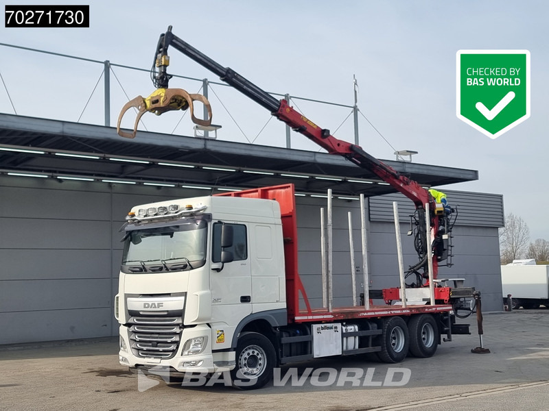 DAF XF 510 6X4 Jonsered Z-Crane SC ACC Retarder Euro 6 - Miškovežis, Sunkvežimis su kranu: foto 1 DAF XF 510 6X4 Jonsered Z-Crane SC ACC Retarder Euro 6 - Miškovežis, Sunkvežimis su kranu: foto 1
