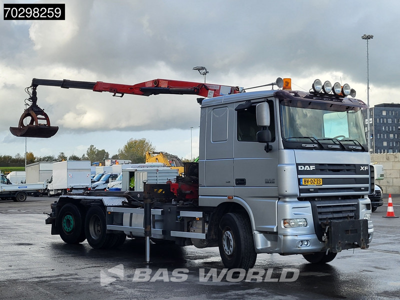 DAF XF105.410 XF 6X2 NL-Truck HMF 1643 Z2 Crane 24T Container system Lift+Steering-Axle Euro 5 - Sunkvežimis - kabelių sistema, Sunkvežimis su kranu: foto 3 DAF XF105.410 XF 6X2 NL-Truck HMF 1643 Z2 Crane 24T Container system Lift+Steering-Axle Euro 5 - Sunkvežimis - kabelių sistema, Sunkvežimis su kranu: foto 3