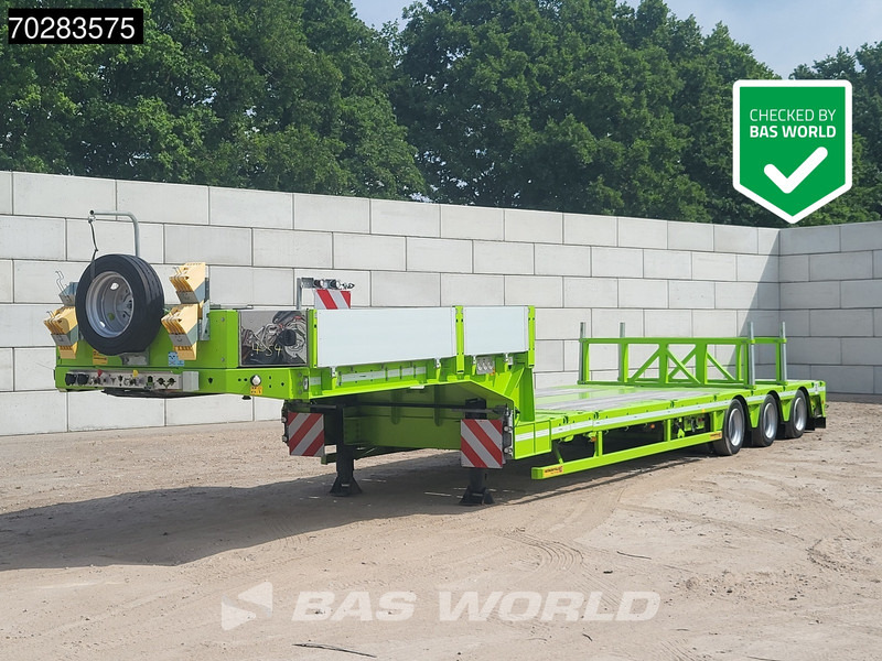 Faymonville F-S43-1AAF 3 axles Extendable Twistlocks 3x Hydraulic Steering Galvanised - Žemo profilio platforma puspriekabė: foto 1 Faymonville F-S43-1AAF 3 axles Extendable Twistlocks 3x Hydraulic Steering Galvanised - Žemo profilio platforma puspriekabė: foto 1